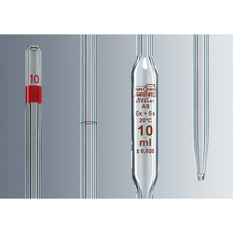 Volumetric pipettes, glass Class AS, DIN EN ISO 648 except 3 ml, 4 ml